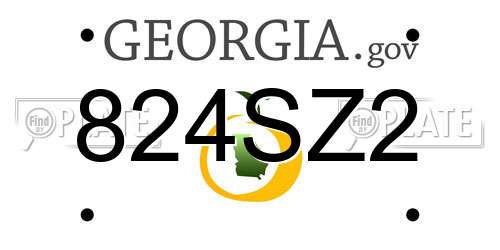 824SZ2 Georgia License Plate