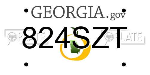 824SZT Georgia License Plate