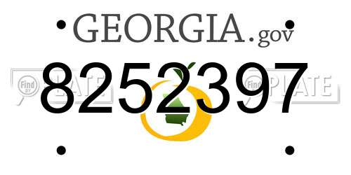 8252397 Georgia License Plate