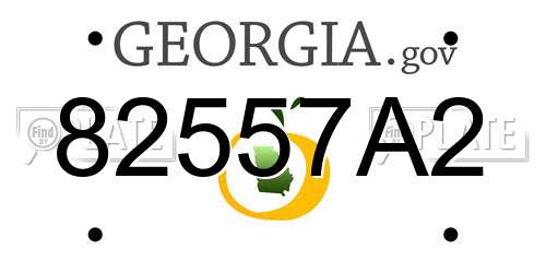 82557A2 Georgia License Plate
