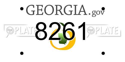 8261 Georgia License Plate