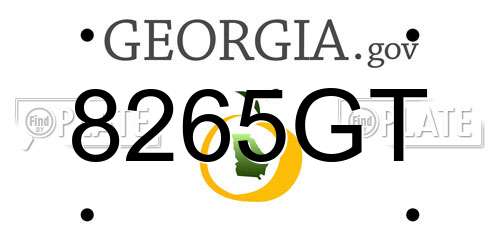 8265GT Georgia License Plate