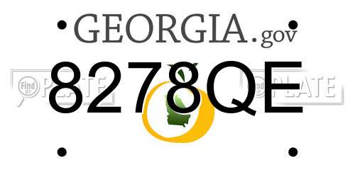 8278QE Georgia License Plate