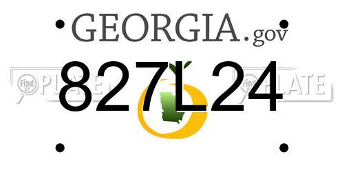 827L24 Georgia License Plate