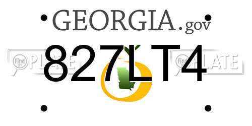 827LT4 Georgia License Plate