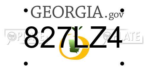 827LZ4 Georgia License Plate