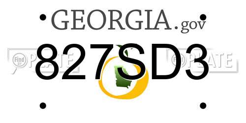 827SD3 Georgia License Plate