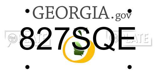 827SQE Georgia License Plate