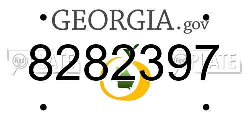 8282397 Georgia License Plate