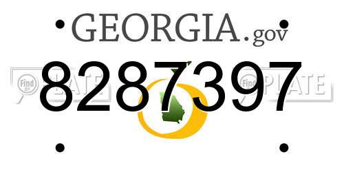 8287397 Georgia License Plate
