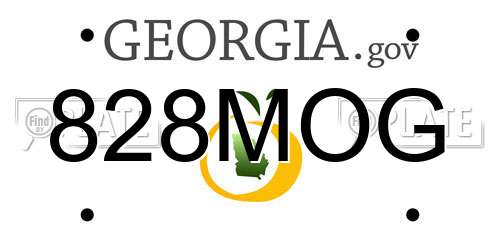 828MOG Georgia License Plate