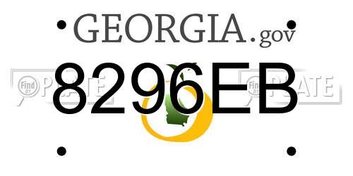 8296EB Georgia License Plate