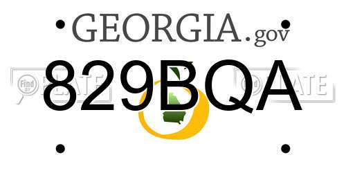 829BQA Georgia License Plate