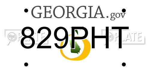 829PHT Georgia License Plate