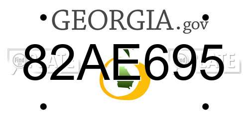 82AE695 Georgia License Plate