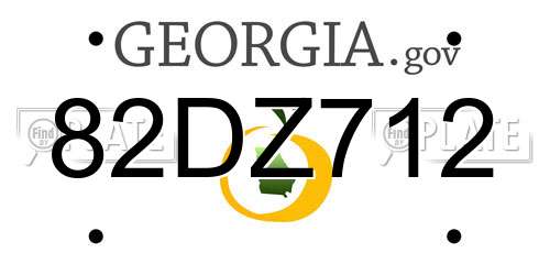 82DZ712 Georgia License Plate