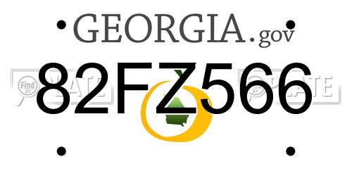 82FZ566 Georgia License Plate