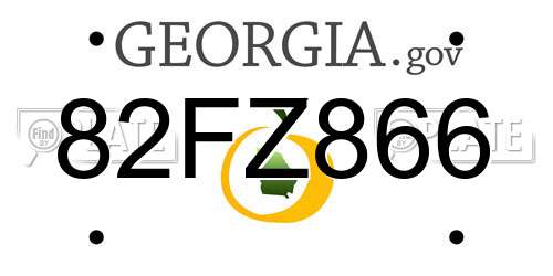 82FZ866 Georgia License Plate