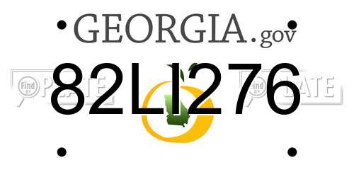 82LI276 Georgia License Plate