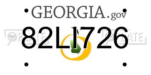82LI726 Georgia License Plate