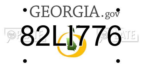 82LI776 Georgia License Plate