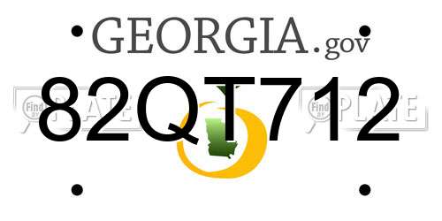 82QT712 Georgia License Plate