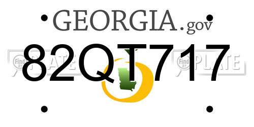 82QT717 Georgia License Plate