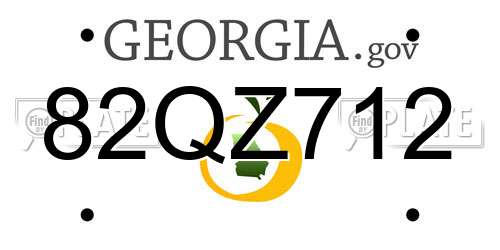 82QZ712 Georgia License Plate