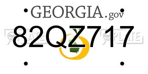 82QZ717 Georgia License Plate