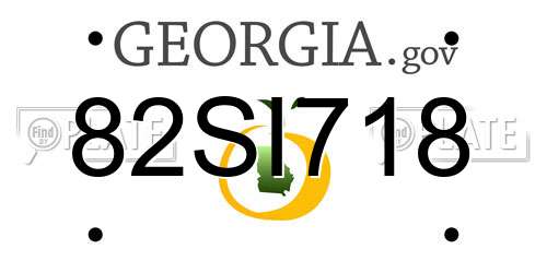 82SI718 Georgia License Plate