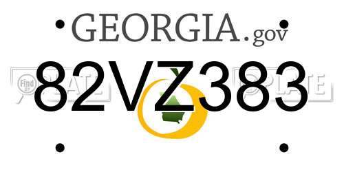 82VZ383 Georgia License Plate
