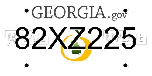 82XZ225 Georgia License Plate