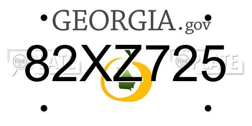 82XZ725 Georgia License Plate