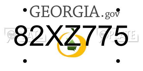 82XZ775 Georgia License Plate
