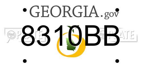 8310BB Georgia License Plate