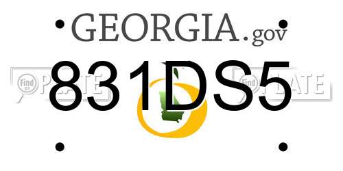 831DS5 Georgia License Plate