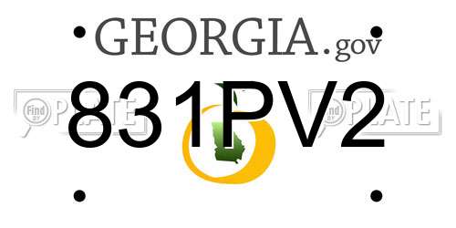 831PV2 Georgia License Plate