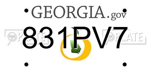 831PV7 Georgia License Plate