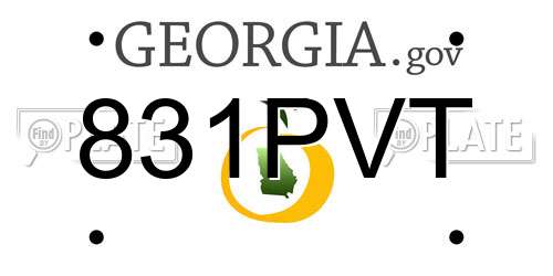 831PVT Georgia License Plate