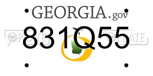 831Q55 Georgia License Plate