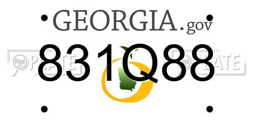 831Q88 Georgia License Plate