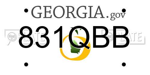 831QBB Georgia License Plate