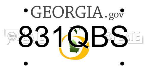 831QBS Georgia License Plate