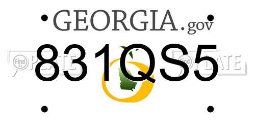 831QS5 Georgia License Plate