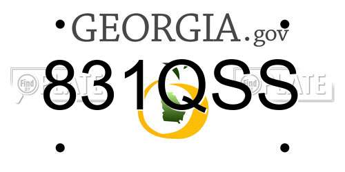831QSS Georgia License Plate