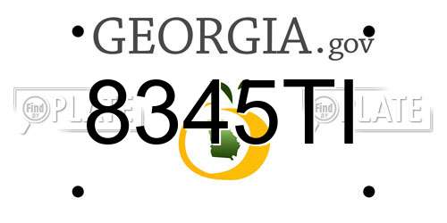 8345TI Georgia License Plate