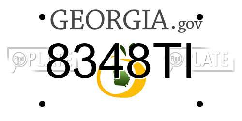 8348TI Georgia License Plate
