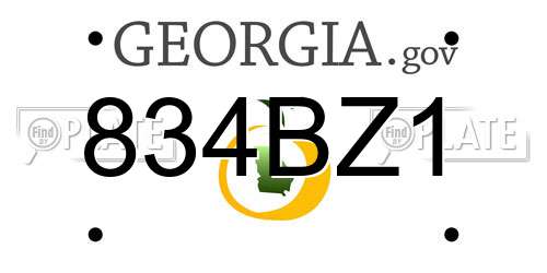 834BZ1 Georgia License Plate