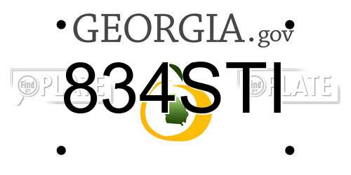834STI Georgia License Plate
