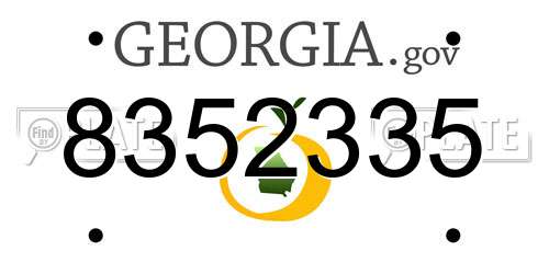 8352335 Georgia License Plate